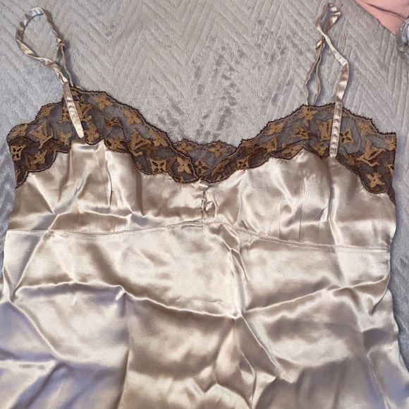 RARE Vintage Louis Vuitton monogram lace silk cami tank top - Picture 3 of 7